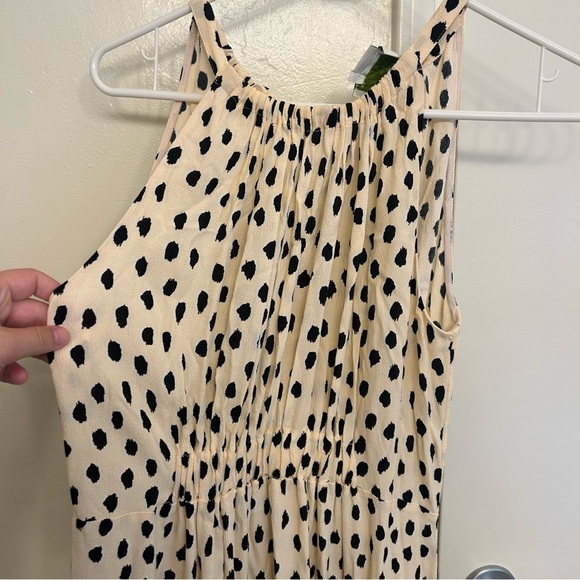 Kate Spade Take a Walk on the Wild Side Halter Dress Size 6 Cream/Black Midi - Picture 9 of 13